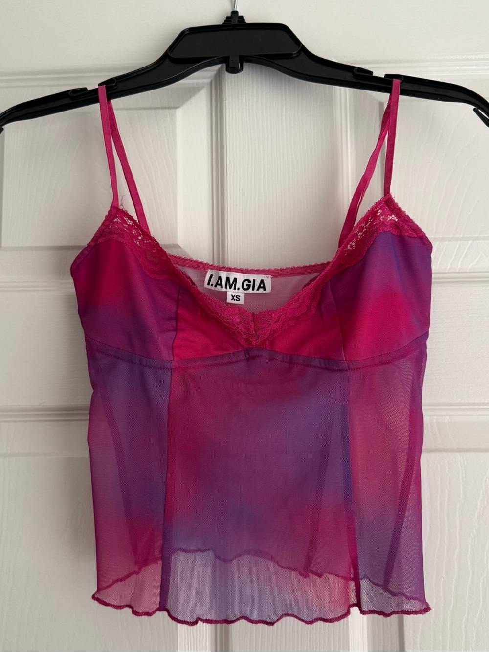 I.AM.GIA Pink & Purple Sheer Mesh Cami